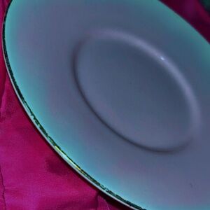 Set of 3 24 k trimmed fine china dessert plates